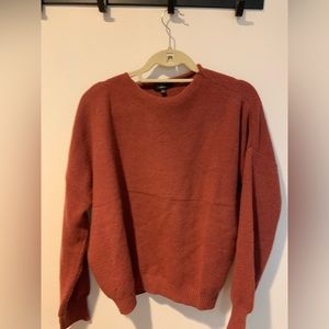 Rust, red/brown mock neck knit sweater size M